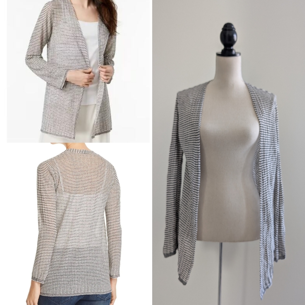Eileen Fisher Organic Linen Light Sheer Cardigan